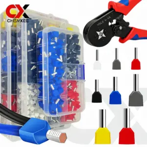 kit crimpador terminais duplos isolados