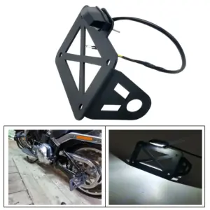 suporte de placa lateral moto led universal
