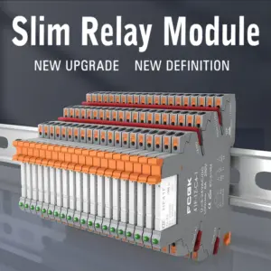 módulo de relé fino trilho din 12v 24v