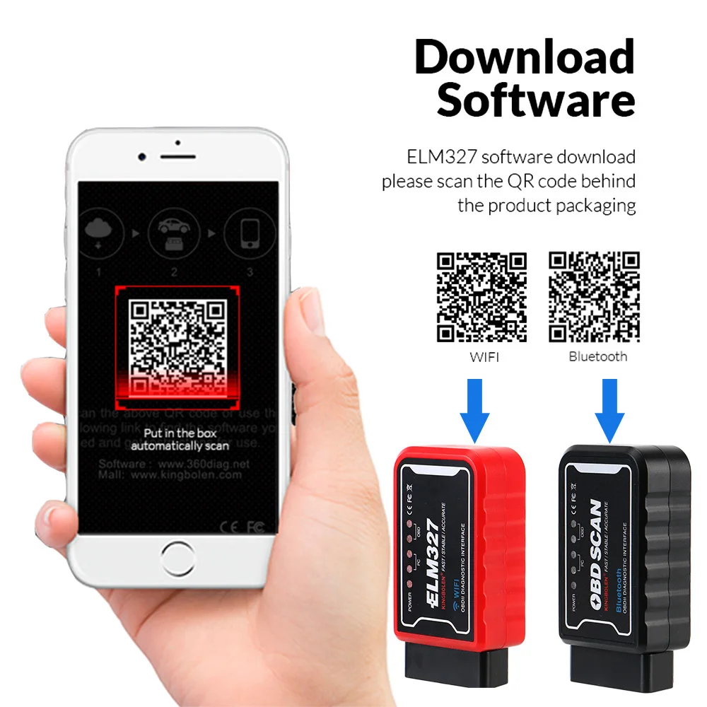Scanner automotivo ELM327 WiFi OBD2 V1.5 PIC18F25K80 - Imagem 2