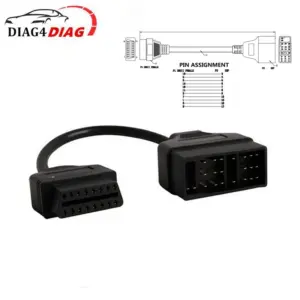 cabo adaptador obd2 toyota 22 pinos