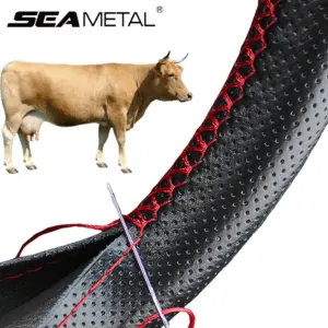 capa de volante costurável couro 37-38cm