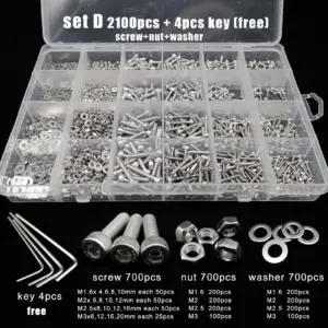 kit parafusos porcas sextavadas inox