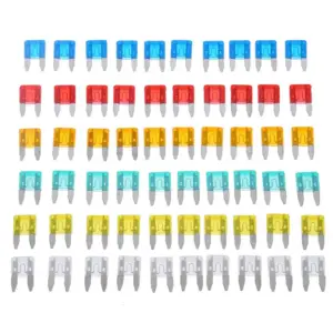 kit 60 mini fusíveis lâmina automotivo