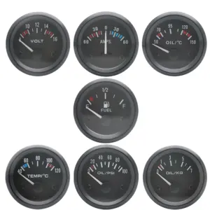 medidor automotivo 52mm preto