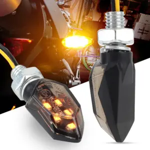 seta led mini universal moto 12v âmbar