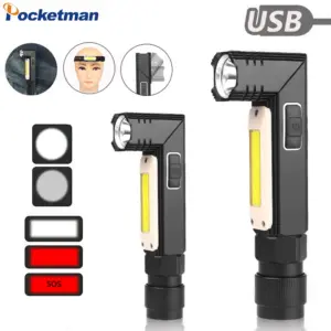 lanterna led magnética recarregável usb