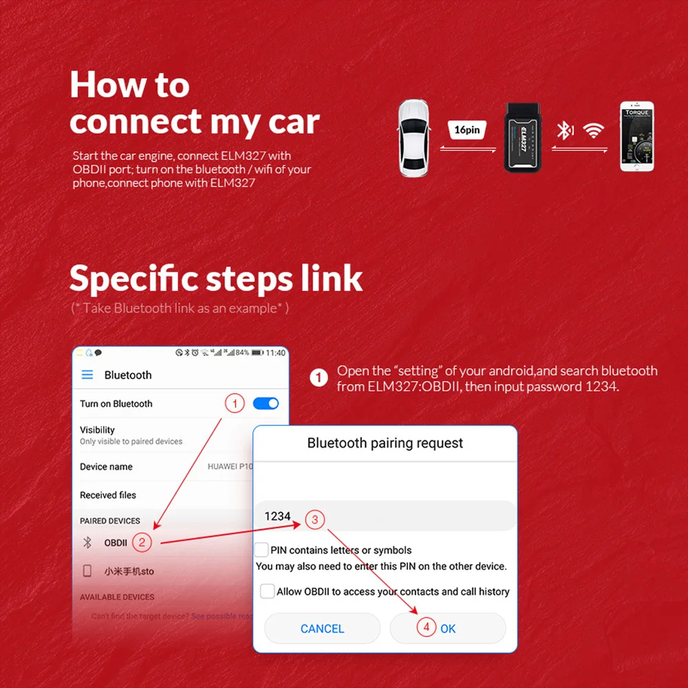 Scanner automotivo ELM327 WiFi OBD2 V1.5 PIC18F25K80 - Imagem 5