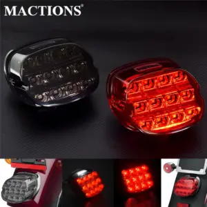 luz traseira led moto 12v lente fumê