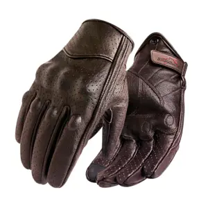 luvas de motocicleta couro tela de toque