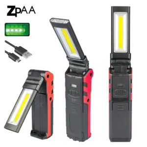 luminária de trabalho led cob recarregável