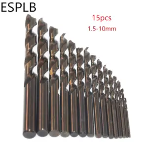 kit 15 brocas hss co m35 cobalto