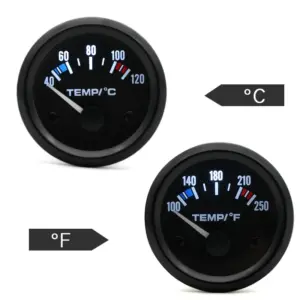 medidor temperatura água 52mm 12v