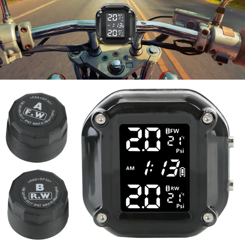 sensor tpms motocicleta display lcd
