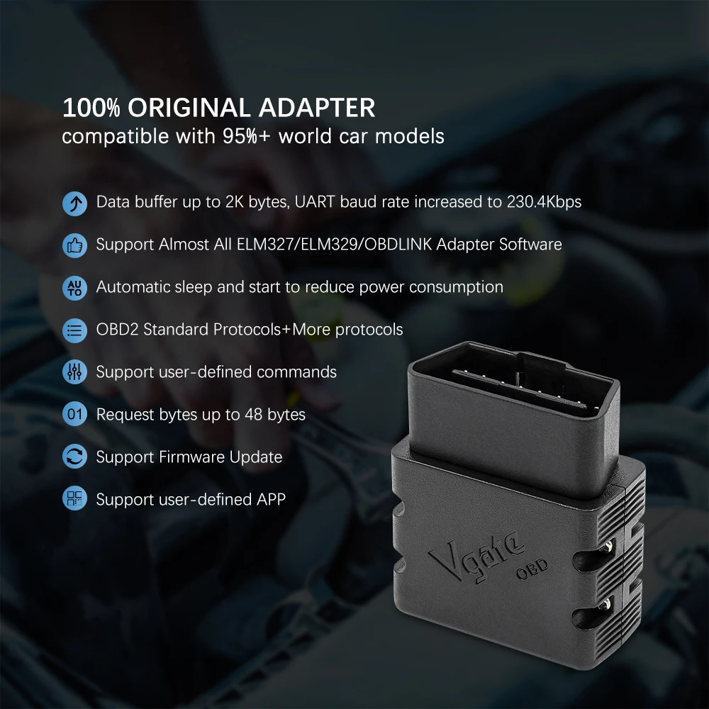 Scanner Automotivo Vgate vLinker MC+ Bluetooth 4.0/Wi-Fi OBD2 - Imagem 2