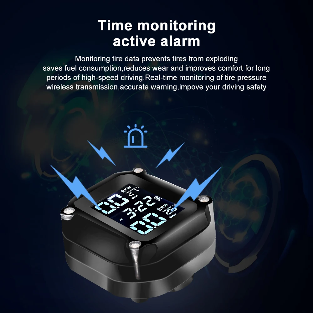 Sensor de Pressão Pneu Moto TPMS Externo 2 Rodas IP67 - Imagem 4