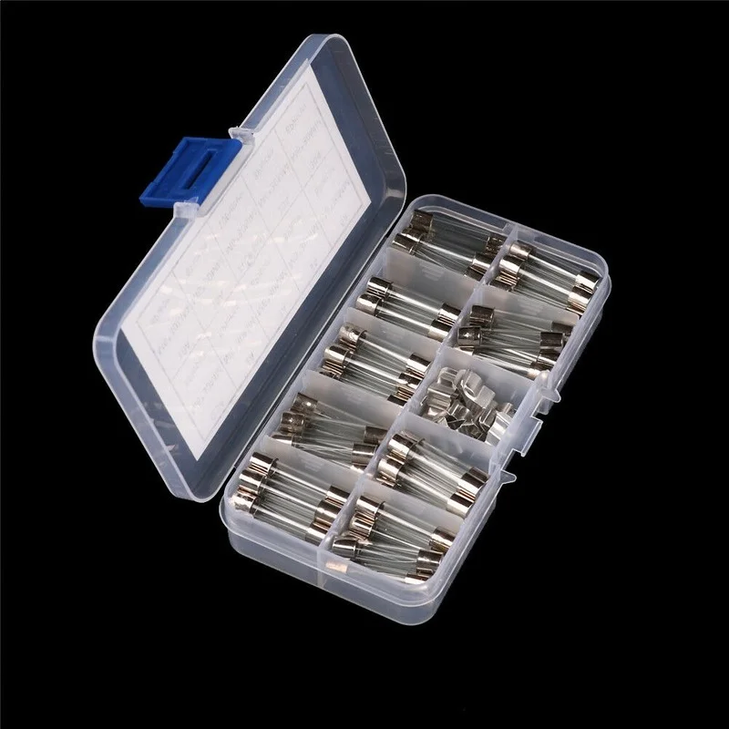 Kit 60 Fusíveis de Vidro 6x30mm 5A a 35A com 6 Porta-Fusíveis - Imagem 2