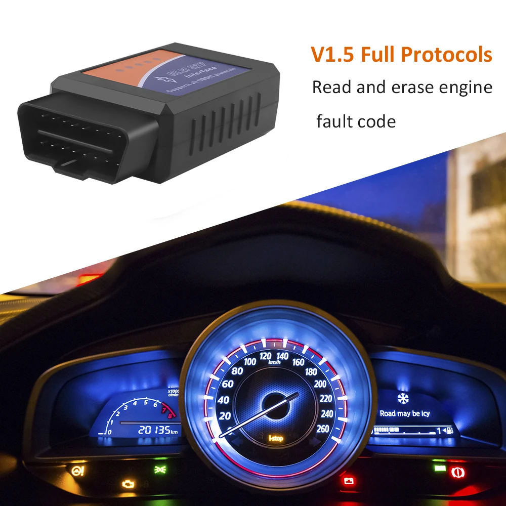 Scanner automotivo OBD2 Bluetooth para Android v2.1 - Imagem 6