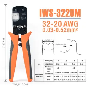 alicate crimpador 0.03-0.52mm²