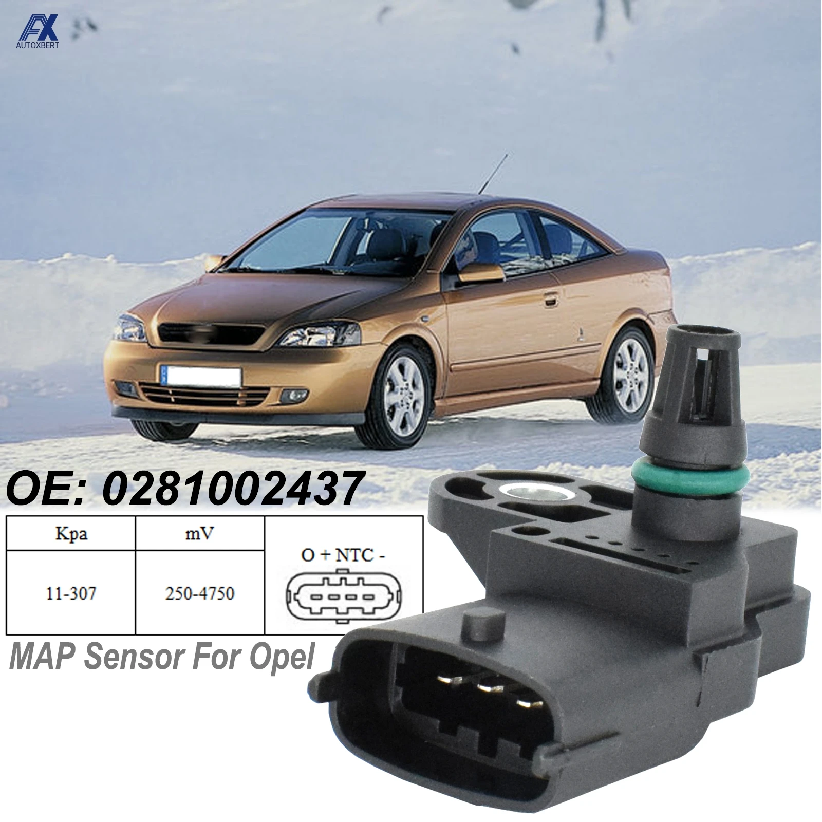 sensor map 0281002437 opel astra