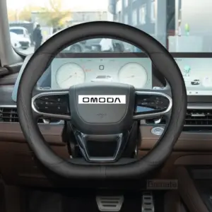capa de volante fibra carbono couro