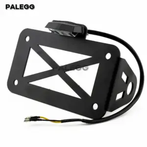 suporte placa moto led lateral