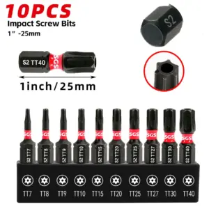 jogo bits torx segurança s2 25mm