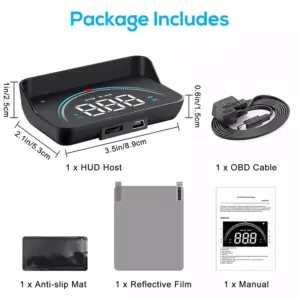 hud obd2 para-brisa 3.5 polegadas