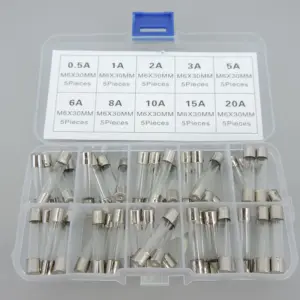 kit fusível vidro 6x30mm 250v