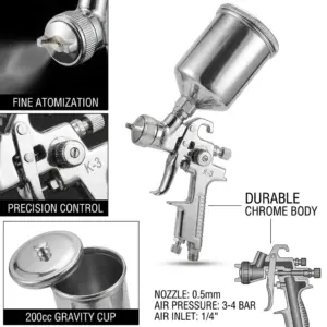 pistola pintura pneumática mini 0,5mm