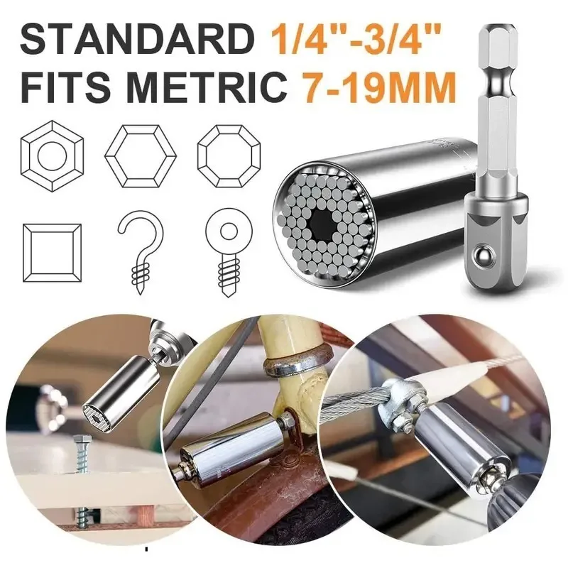 Adaptador Soquete Universal 1/4" e Chave Ângulo 105 Graus - Imagem 4
