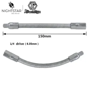 Barra Extensora Flexível 1/4 polegada 150mm para Soquete