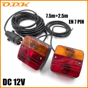 kit luzes traseiras reboque 12v 7 pinos