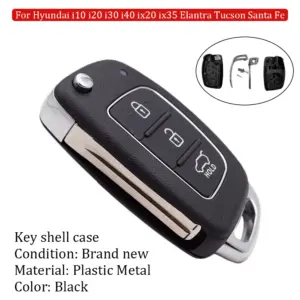 capa chave flip 3 botões hyundai