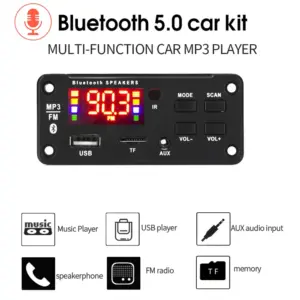 módulo mp3 player bluetooth fm automotivo
