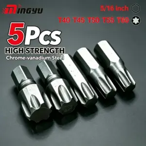 kit 5 pontas torx t40 t45 t50 t55 t60