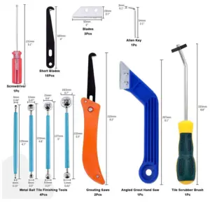 kit ferramentas remoção rejunte 22 peças