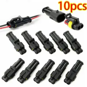 conector plug 2 vias impermeável 12v