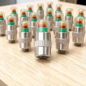 kit 4 medidores pressão pneus alerta válvula