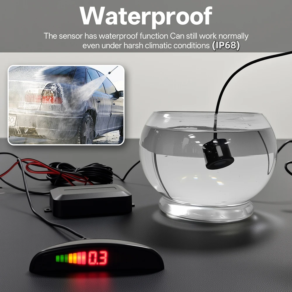 Sensor Estacionamento 4 Pontos LED Buzzer 12V - Imagem 3