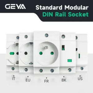 tomada modular trilho din 16a 250v
