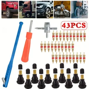 kit ferramentas remoção válvulas pneus 43 peças