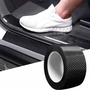fita proteção porta carro fibra carbono