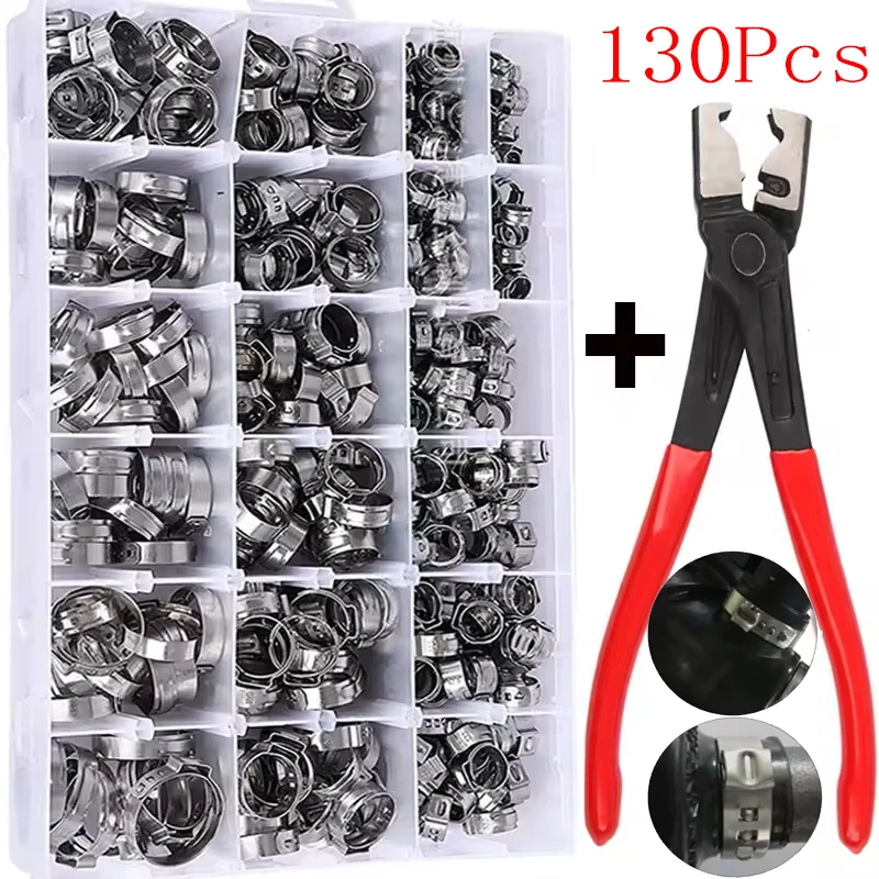 kit abraçadeiras orelha stepless inox