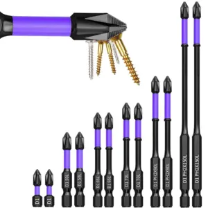 conjunto bits chave fenda longa magnética