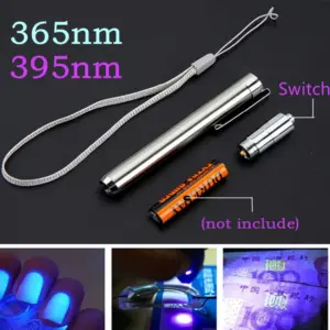 mini lanterna uv led 365nm 395nm