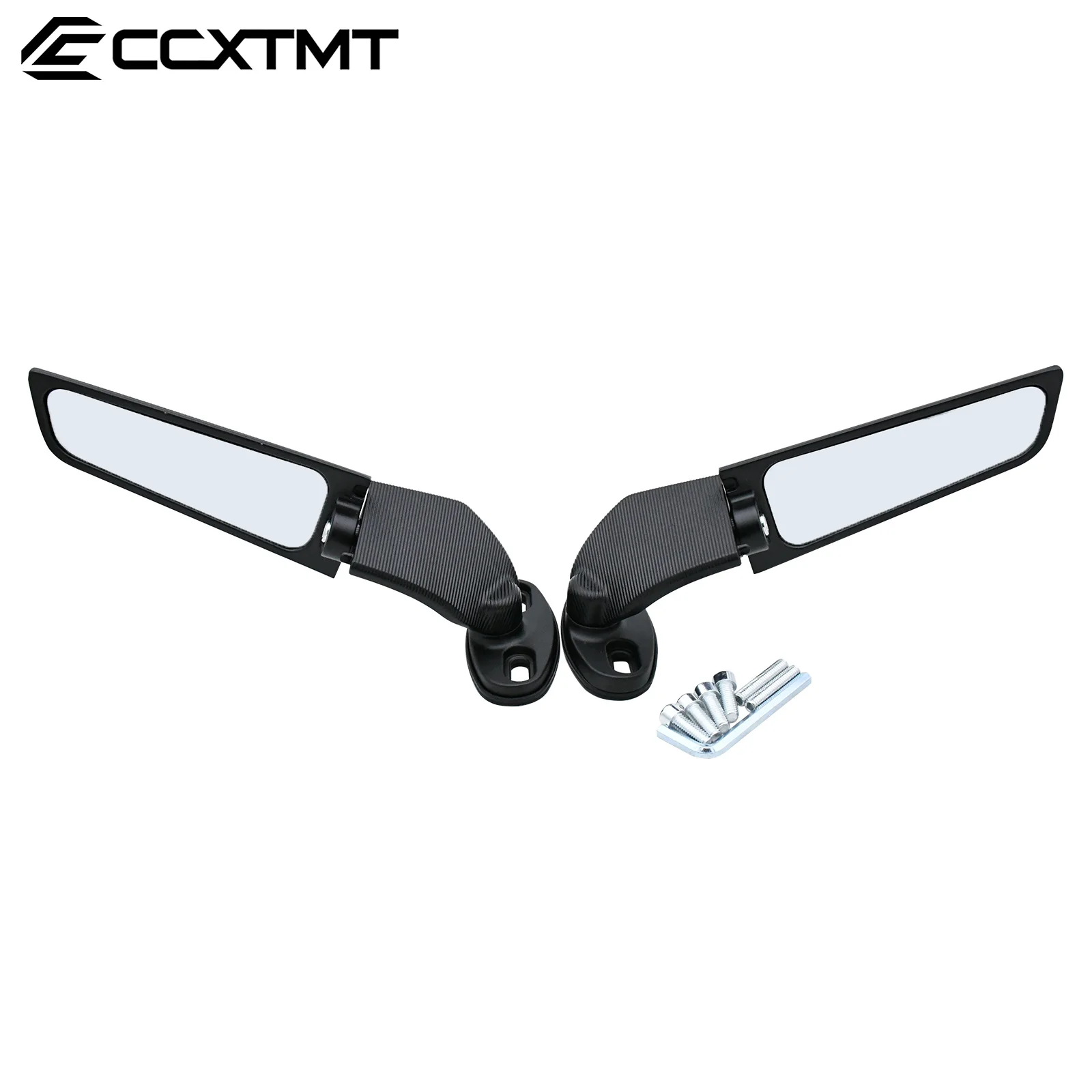 Espelho retrovisor giratório para motocicleta, asa de vento - Imagem 2
