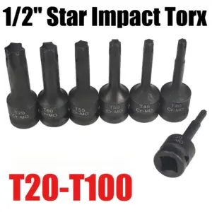 conjunto soquetes torx impacto 1/2 polegada