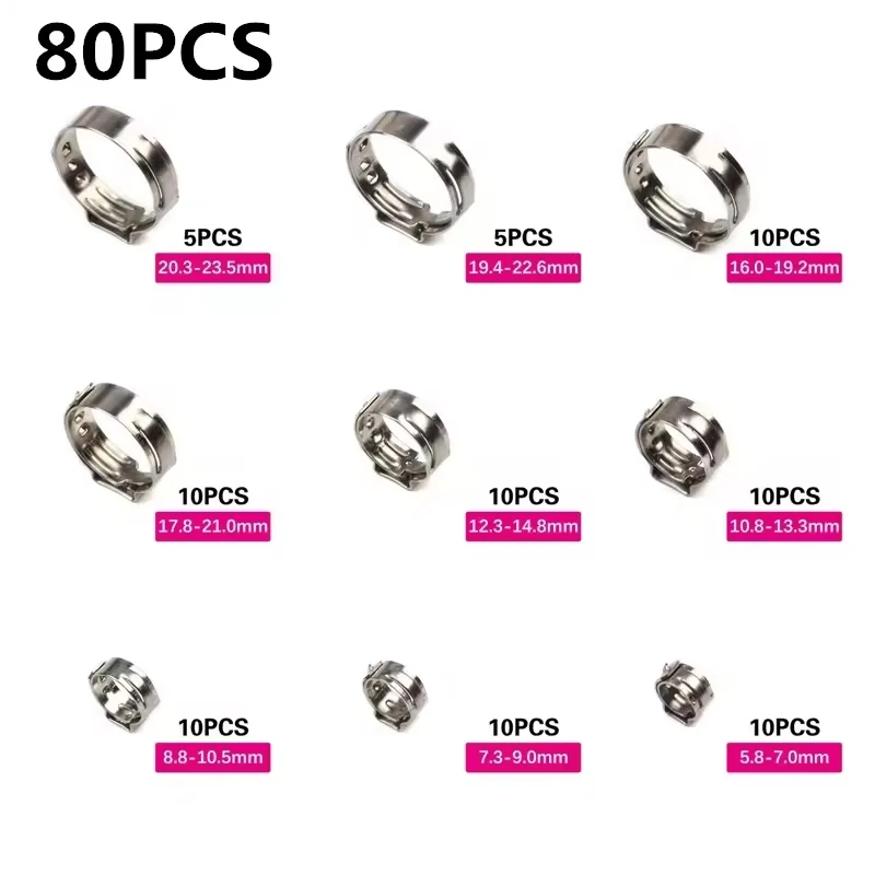 Kit Abraçadeiras Inox Orelha Stepless com Alicate - Imagem 3