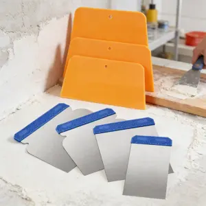 conjunto 7 espátulas plásticas massa corrida